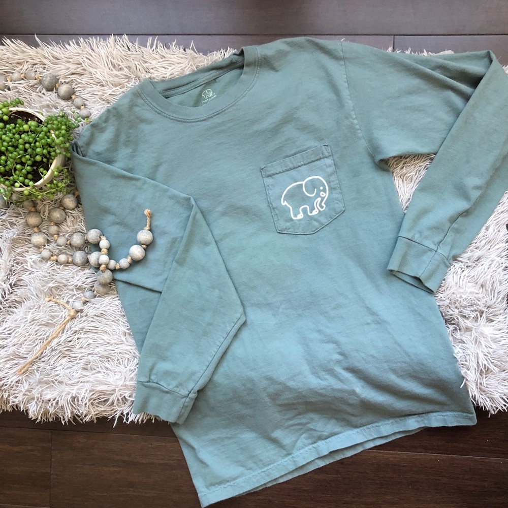 ivory ella Sage Green Long Sleeve Shirt 🐘